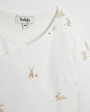 Crossed long-sleeved bodysuit Bunny print  Natalys