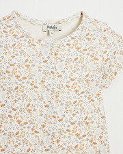 Short-sleeved bodysuit Floral print  Natalys