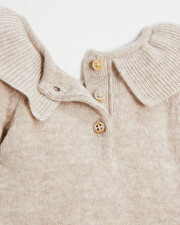 Merino wool romper Mottled beige colour  Natalys