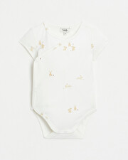 Crossed short-sleeved bodysuit Bunny print  Natalys