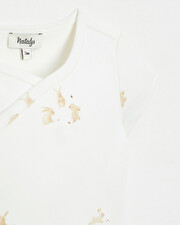 Crossed short-sleeved bodysuit Bunny print  Natalys