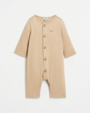 Chou embroidered long jumpsuit Camel colour  Natalys