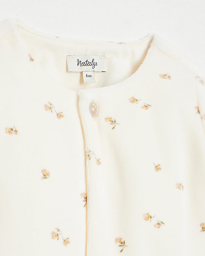 Velvet onesie Floral print  Natalys