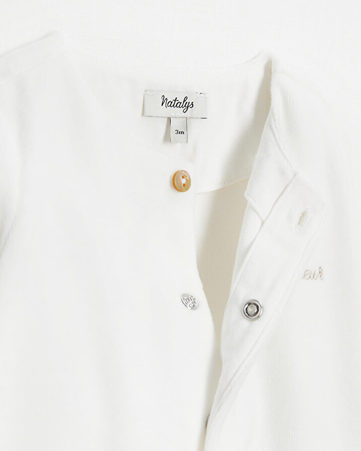 Velvet onesie Off-white colour  Natalys