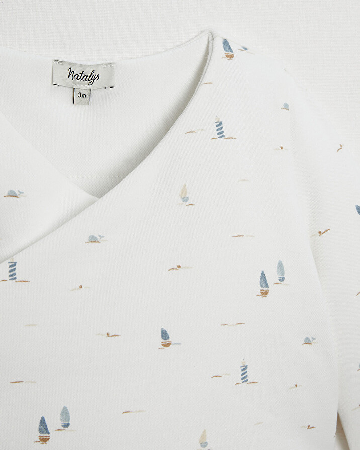 Crossed bra Boat print  Natalys