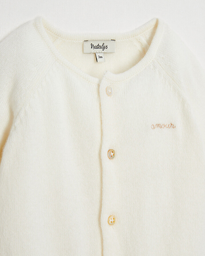 Cashmere knitted jumpsuit Off-white colour  Natalys