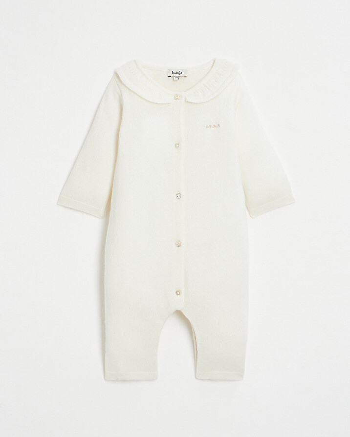 Cashmere knitted jumpsuit Off-white colour  Natalys