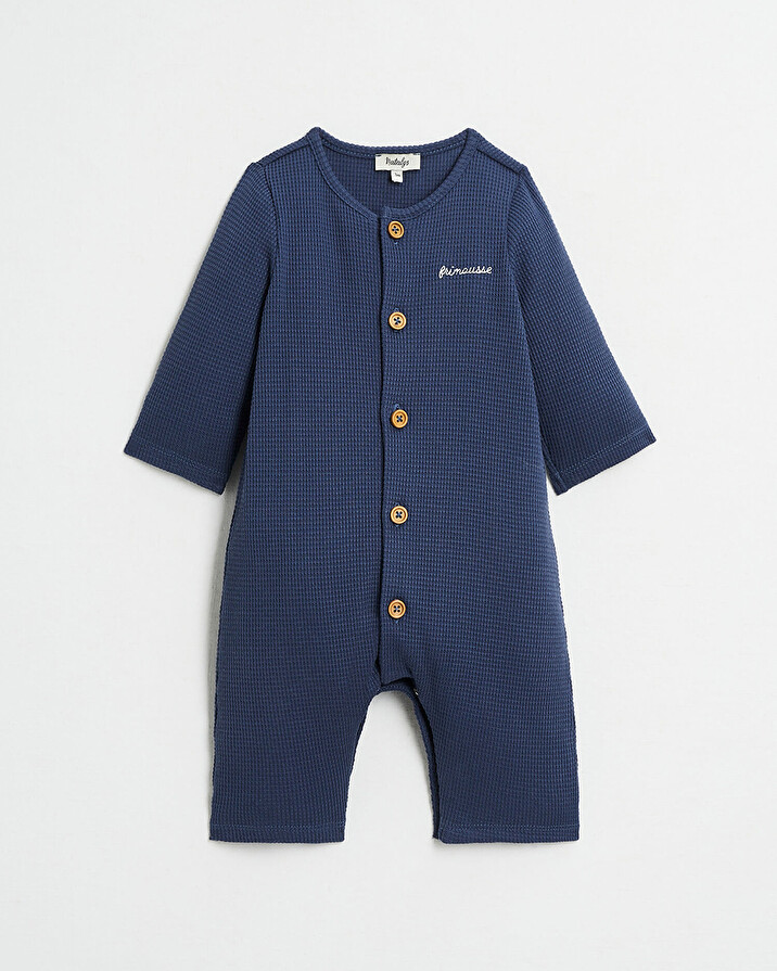 Footless long jumpsuit Blue colour  Natalys