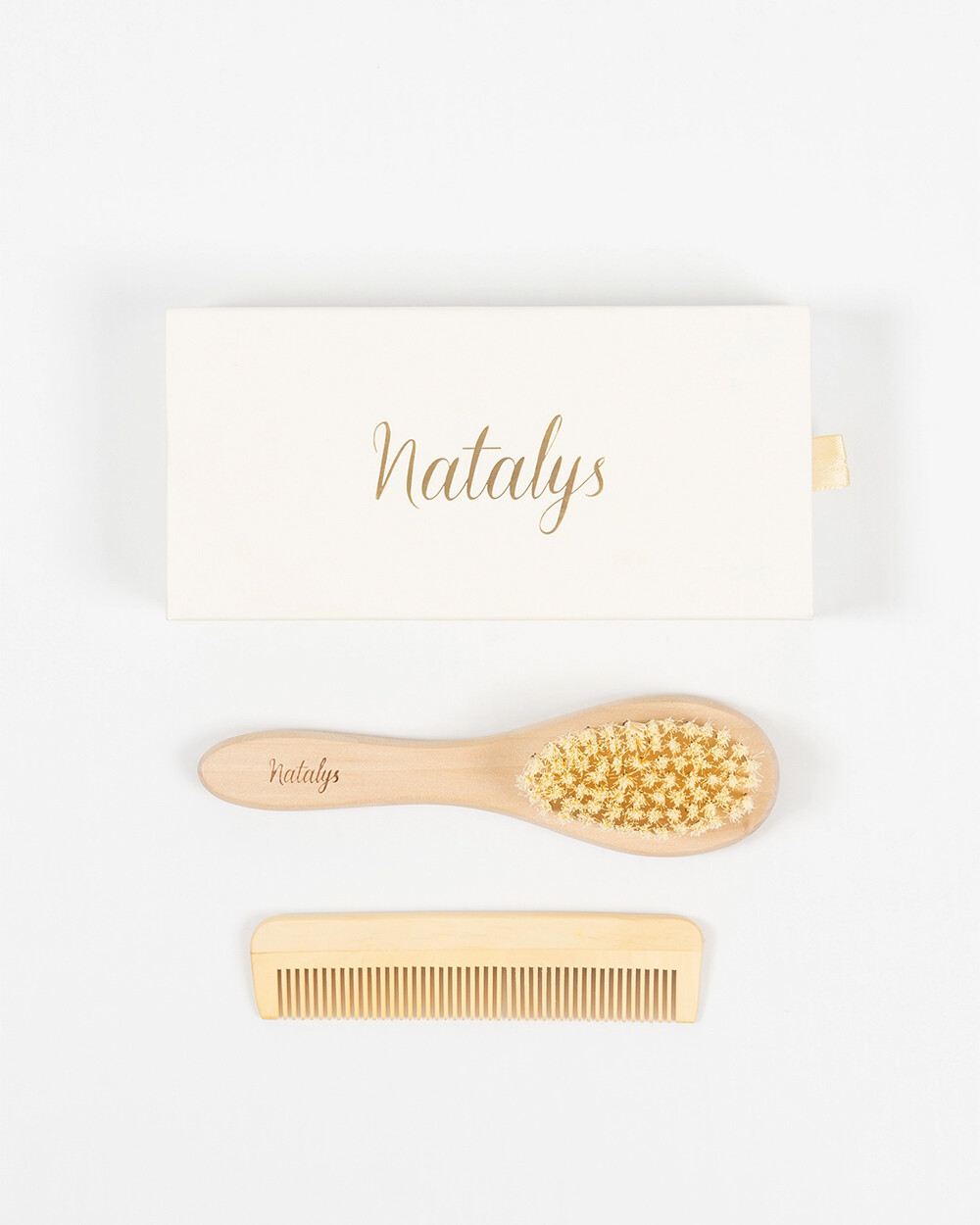 Brush and comb Birth gift set  Natalys