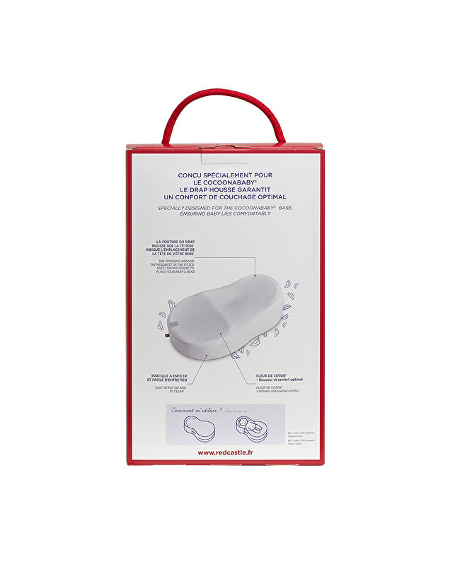 Cocoonababy fitted sheet White  Red Castle