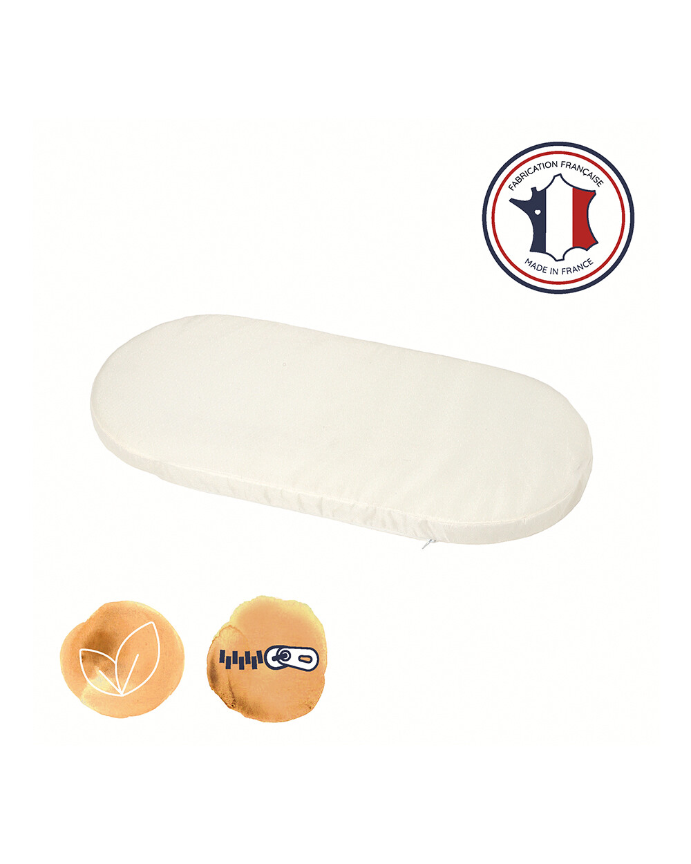 Pram mattress 32x72 cm Removable cover  Candide