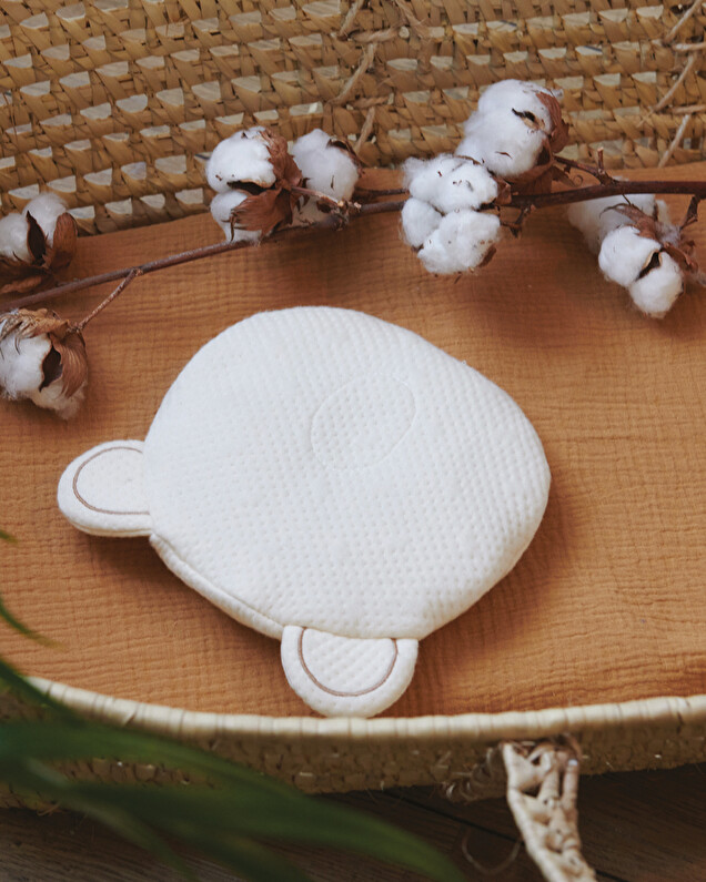 P'tit Panda head cushion Ecru  Candide