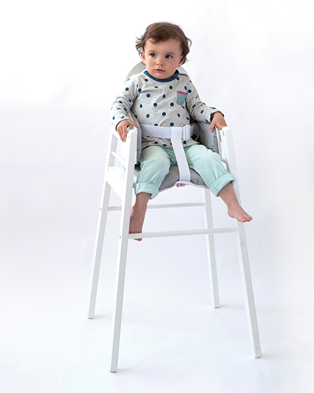 High chair cushion Grey/white  Candide