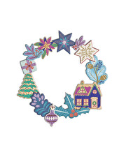 My decorating workshop My beautiful Christmas wreath  Auzou