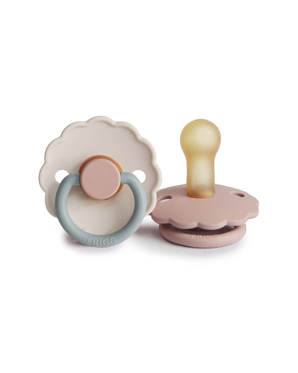 Set of 2 Daisy bloom latex pacifiers Blush/cotton candy  Frigg