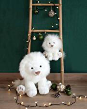 Snow Lion plush 28 cm White  Histoire d'Ours