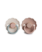Set of 2 Daisy bloom latex pacifiers Blush/cotton candy  Frigg
