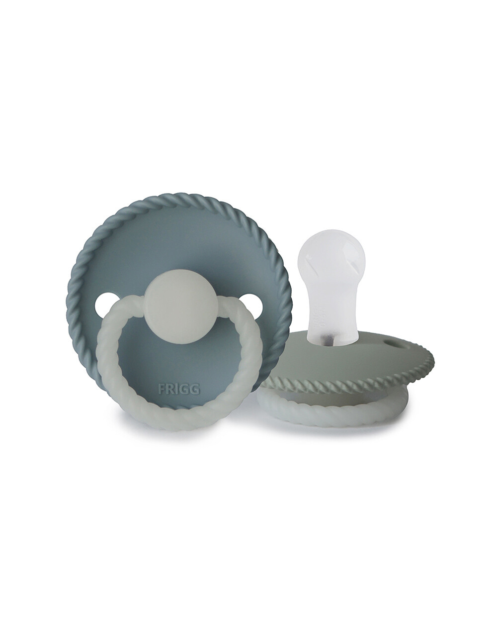 Set of 2 Rope Night silicone pacifiers Colours night stone blue/sage  Frigg