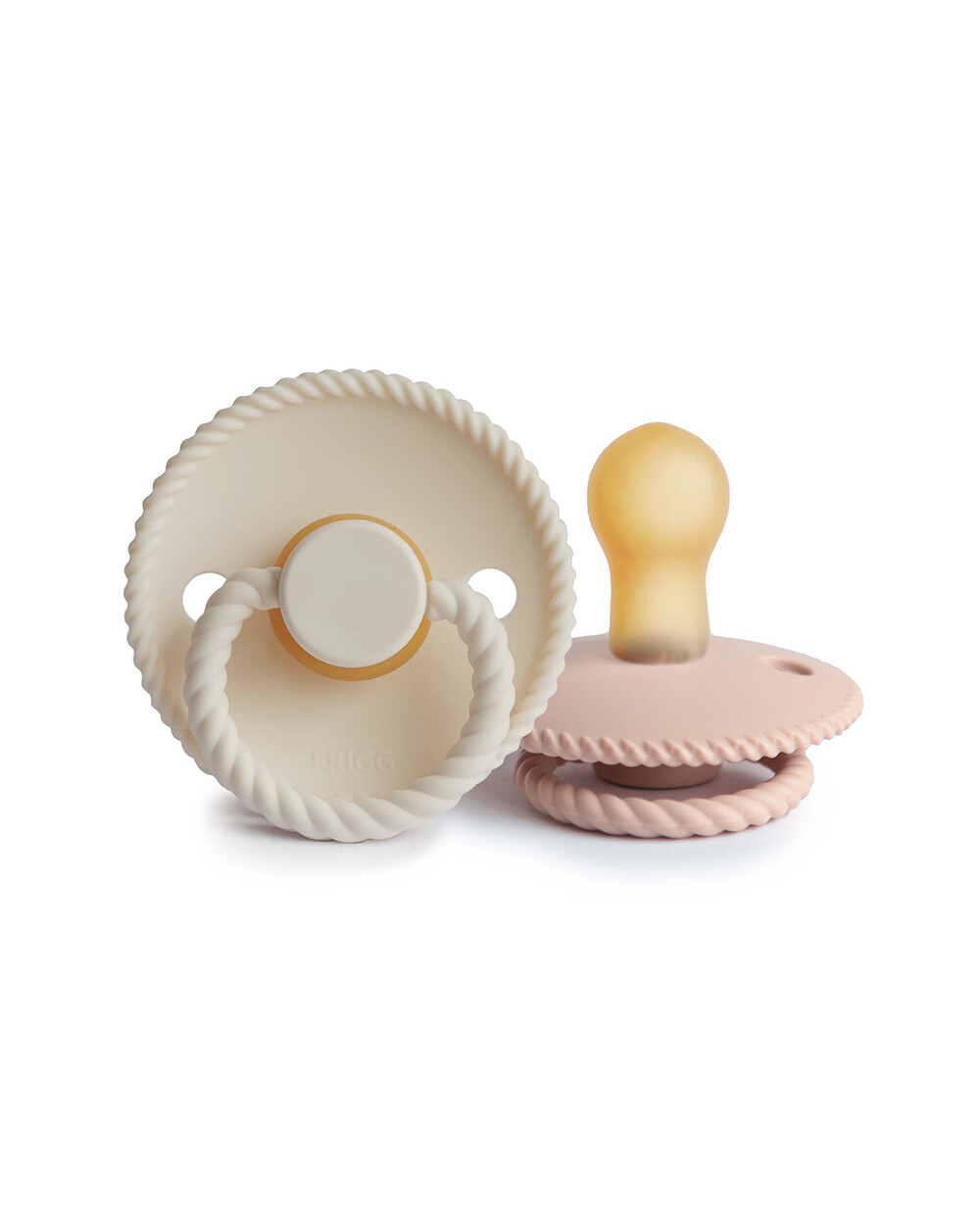 Set of 2 Rope latex pacifiers Colour blush/cream  Frigg