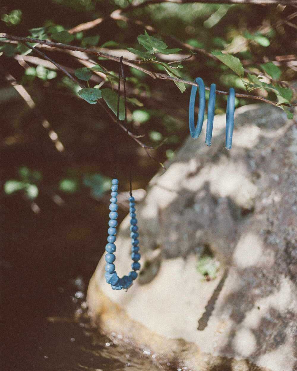 Peacock nursing necklace Blue colour  Minty Wendy