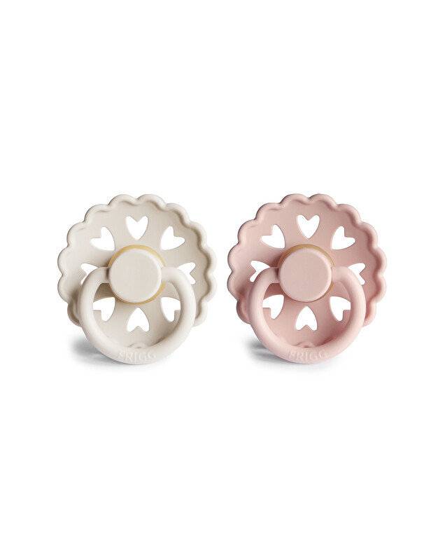 Pack of 2 Fairytale latex pacifiers Duckling/girl colours  Frigg