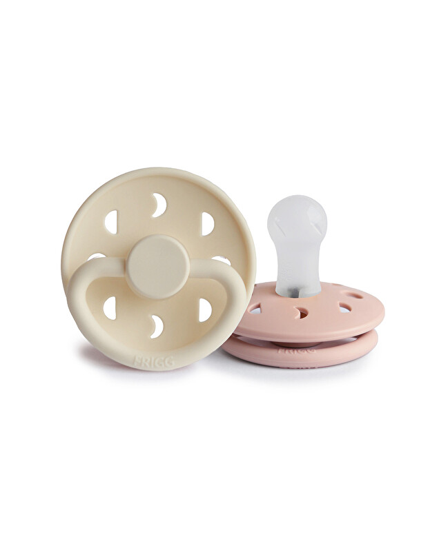 Set of 2 Moon silicone pacifiers Colour blush/cream  Frigg