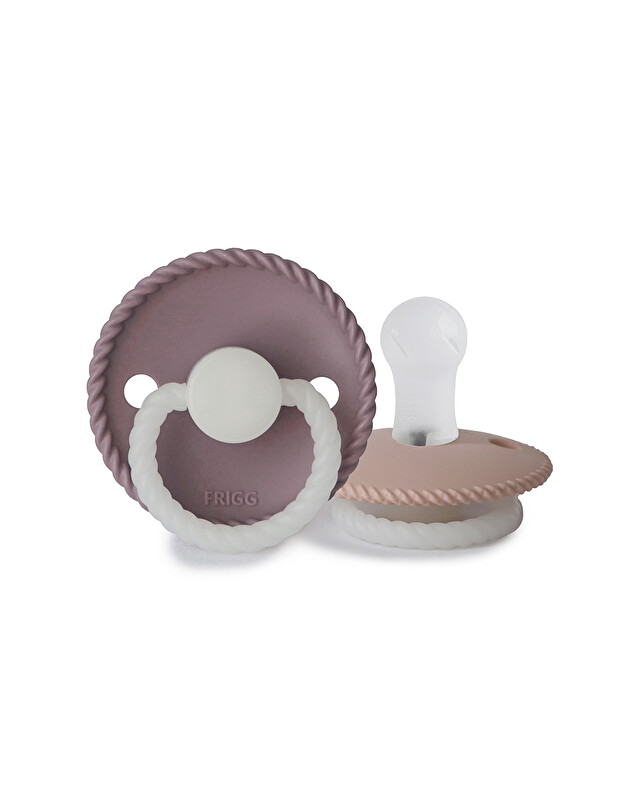 Set of 2 Rope Night silicone pacifiers Colour twilight mauve/blush  Frigg