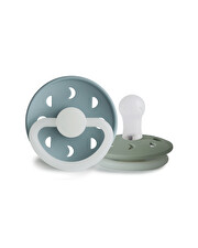 Set of 2 Moon Night silicone pacifiers Colours stone blue/sage  Frigg