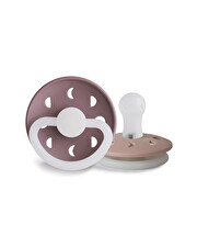 Set of 2 Moon Night silicone pacifiers Purple/blush  Frigg