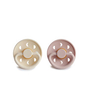 Set of 2 Moon latex pacifiers Colour blush/cream  Frigg