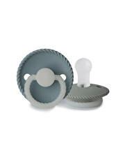 Set of 2 Rope Night silicone pacifiers Colours night stone blue/sage  Frigg