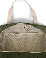 Rapha&euml;l changing bag Heart khaki  Rose in April