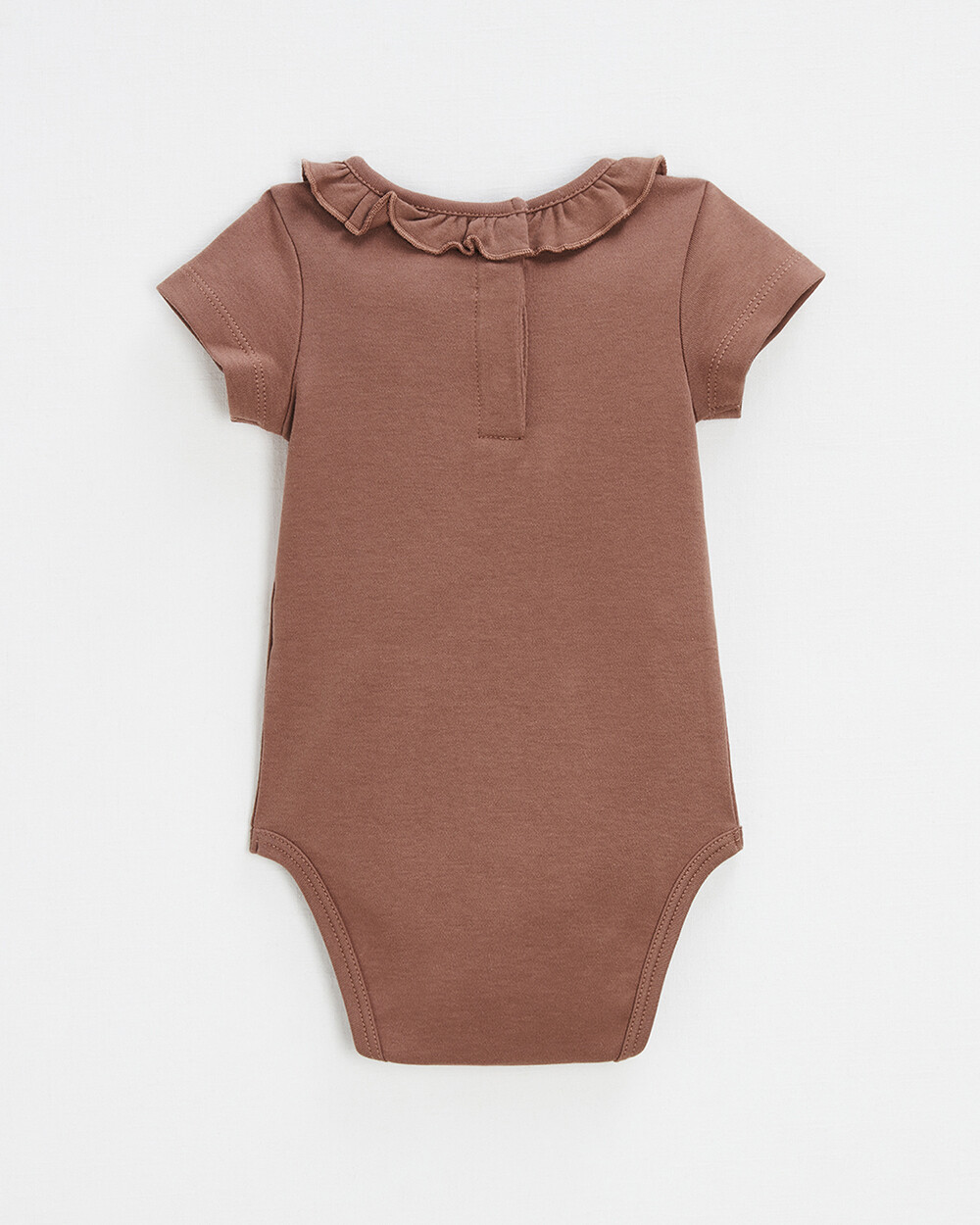 Short-sleeved openwork bodysuit Dark pink color  Natalys
