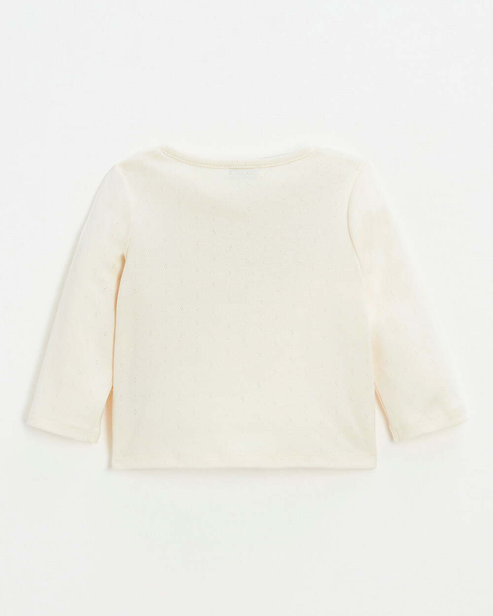 Cotton ribbed cardigan Chalk color  Natalys