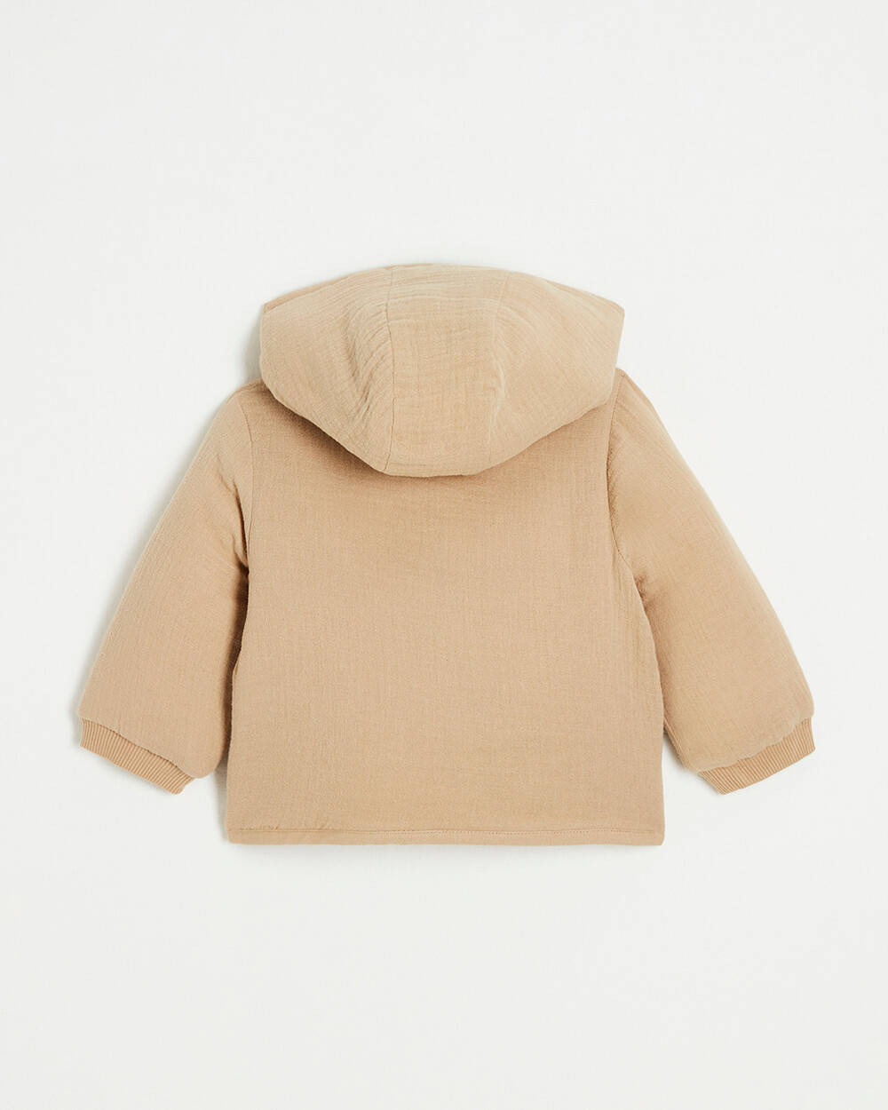Cotton gauze padded jacket Camel color  Natalys