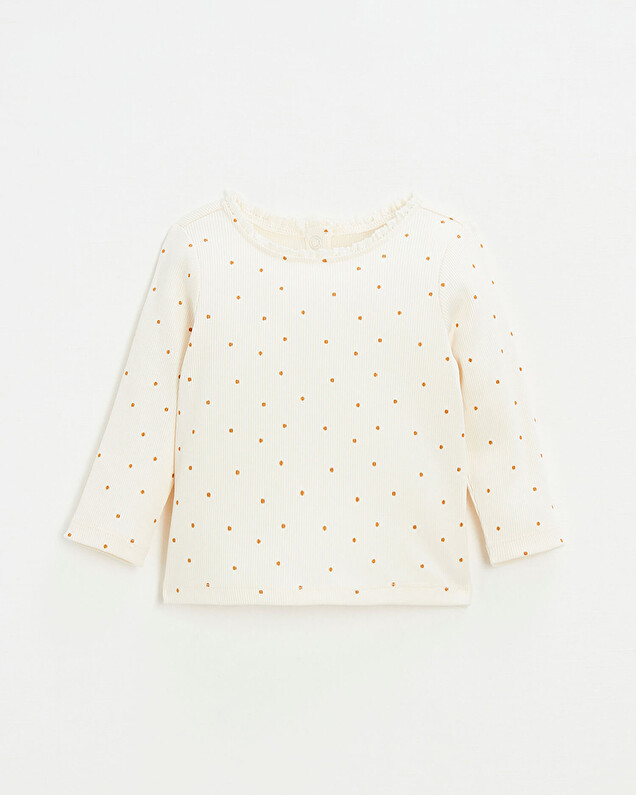 Polka dot print t-shirt Ecru color  Natalys