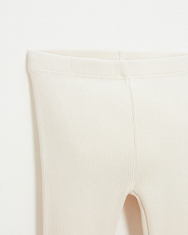 Cotton ribbed leggings Chalk color  Natalys