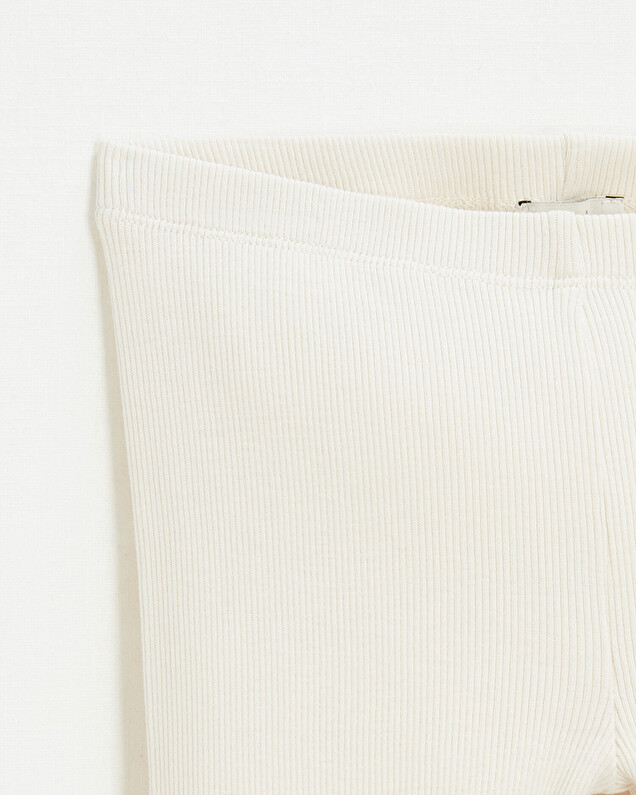 Cotton ribbed leggings Chalk color  Natalys