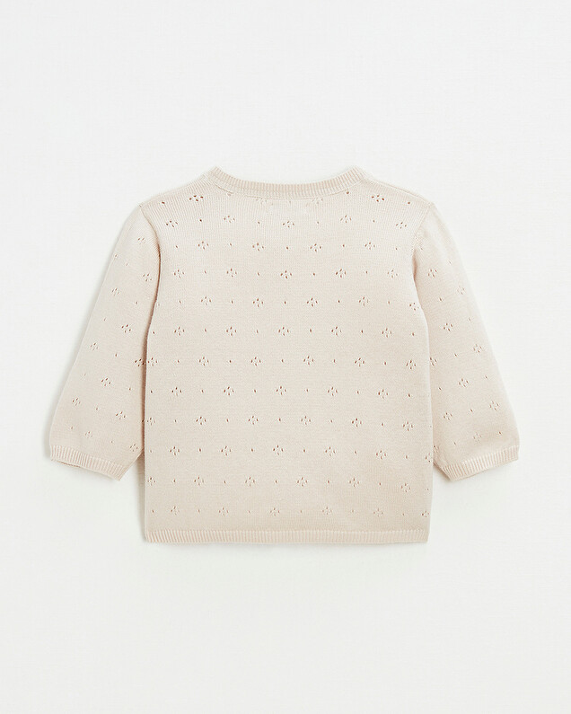 Openwork knit cardigan Pink color  Natalys