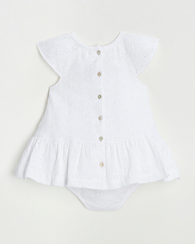 English embroidery dress Ecru color  Natalys