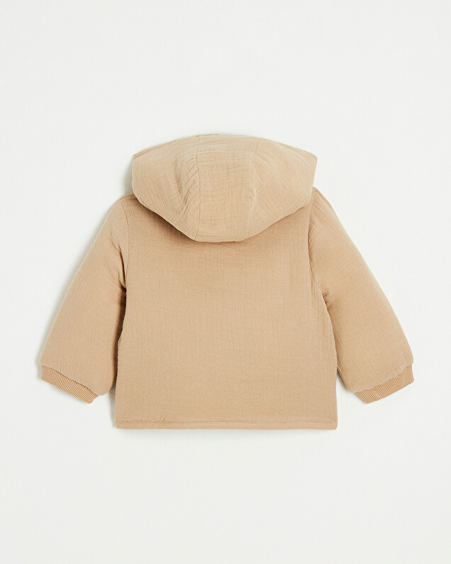 Cotton gauze padded jacket Camel color  Natalys