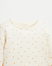 Polka dot print t-shirt Ecru color  Natalys