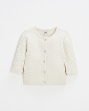 Fancy knit cardigan Ecru color  Natalys