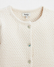 Fancy knit cardigan Ecru color  Natalys