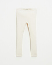 Cotton ribbed leggings Chalk color  Natalys