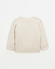 Openwork knit cardigan Pink color  Natalys