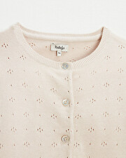 Openwork knit cardigan Pink color  Natalys