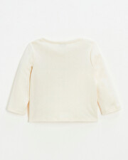 Cotton ribbed cardigan Chalk color  Natalys
