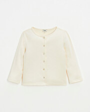 Cotton ribbed cardigan Chalk color  Natalys