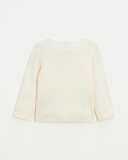 Cotton ribbed cardigan Chalk color  Natalys